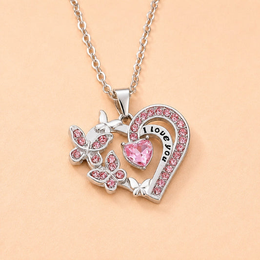 Graceful Heart Charm Necklace