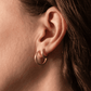 Set of 2 Pairs Brushed Gold Minimal Hoops