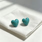 Turquoise Heart Stud Earrings