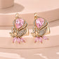 Lustrous Teardrop Leaf Earrings