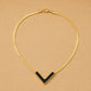 Sophisticated V Charm Necklace