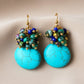 Turquoise Cluster Drop Earrings