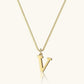 Vintage Letter Initial Gold Necklace