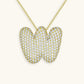 Bubble Initial Crystals Necklace