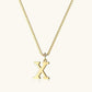 Vintage Letter Initial Gold Necklace