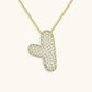 Bubble Initial Crystals Necklace