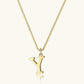 Vintage Letter Initial Gold Necklace