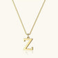 Vintage Letter Initial Gold Necklace