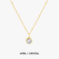 Luminous Circle Gemstone Necklace