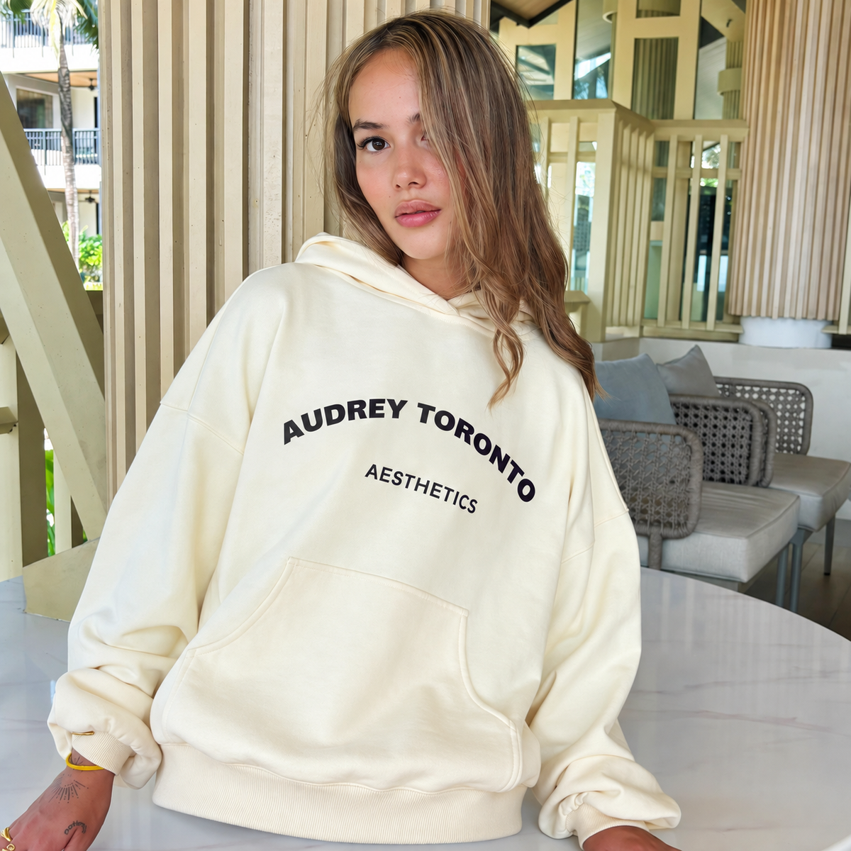 Aesthetic Hoodie - Cream — Audrey Toronto