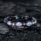 Black Pink Opal Eternity Ring