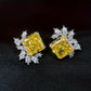 Opulent Yellow Cluster Earrings