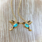Hummingbird Gem Threader Earrings