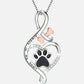 Heartfelt Paw Necklace with Infinity Charm