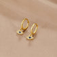 Eye Drop Gold Earrings