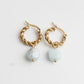 Louane Graceful Drop Stone Twisted Earrings
