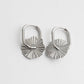 Toned Scalloped Hoop Earrings