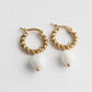 Louane Graceful Drop Stone Twisted Earrings