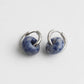 Stone Donut Hoop Earrings