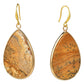 Polished Pear Shaped Dangle Earrings