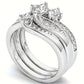 Princess Cluster Ring Set