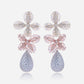Crystal Blossom Drop Earrings