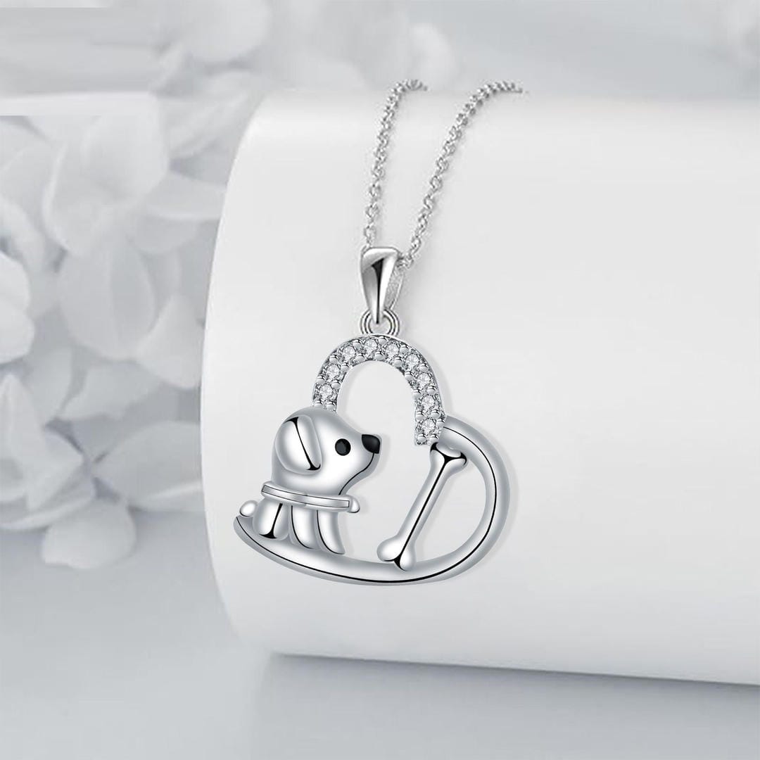 Heart Pendant Dog Necklace