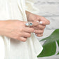 Celestial Moonstone Labradorite Silver Ring
