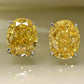 Dazzling Yellow Oval Earrings