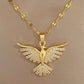 White Gold Phoenix Zirconia Necklace