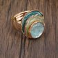 Lagoon Petal Stack Adjustable Statement Ring