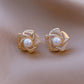 Retro Floral Design Stud Earrings