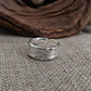 Hammered Style Silver and Gold Ring