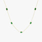 Gold Chain Green Stone Necklace