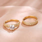 Round Pavé Ring Set