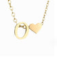 Personalized Gold Initial Heart Necklace