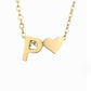 Personalized Gold Initial Heart Necklace