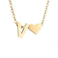 Personalized Gold Initial Heart Necklace