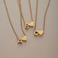 Personalized Gold Initial Heart Necklace