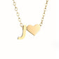 Personalized Gold Initial Heart Necklace