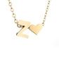 Personalized Gold Initial Heart Necklace