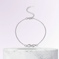 Delicate Infinity Charm Silver Anklet