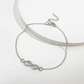 Delicate Infinity Charm Silver Anklet
