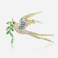 Gilded Swallow Brooch