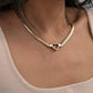 Elegant Hollow Heart Gold Choker