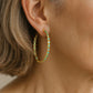 Blue Opal Mosaic Hoops