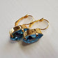 Vintage Blue Glass Earrings