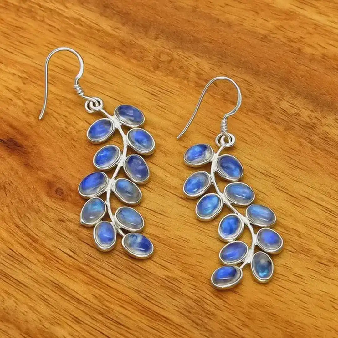 Moonstone Purple Elegant Earrings