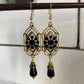 Black Crystal Drop Earrings