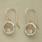 Vintage Gold and Silver Earrings with Cubic Zirconia